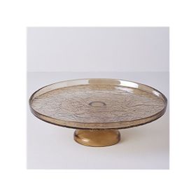 Linens Gleam Cam 32 CM Amber Ayaklı Servis