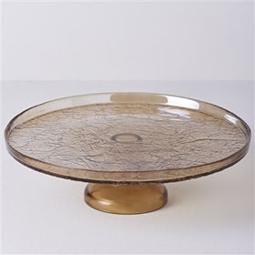 Linens Gleam Cam 32 CM Amber Ayaklı Servis