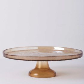 Linens Gleam Cam 32 CM Amber Ayaklı Servis