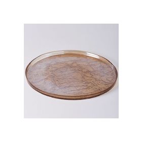 Linens Gleam Cam 32 cm Şeffaf Kahve Amber Supla