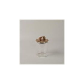 Linens Handle Cam Akasya Kapak 10x10x14 cm Kavanoz
