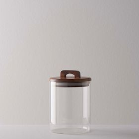 Linens Handle Cam Akasya Kapak 10x10x14 cm Kavanoz