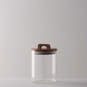 Linens Handle Cam Akasya Kapak 10x10x14 cm Kavanoz