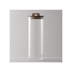 Linens Handle Cam Akasya Kapak 10x10x30 cm Kavanoz