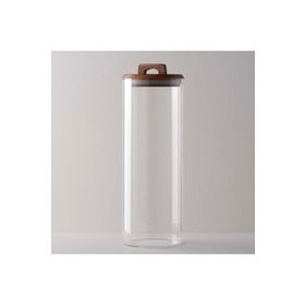 Linens Handle Cam Akasya Kapak 10x10x30 cm Kavanoz