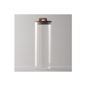 Linens Handle Cam Akasya Kapak 10x10x30 cm Kavanoz