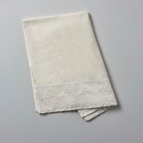 Linens Lace Ekru Yüz Havlusu