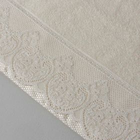 Linens Lace Ekru Yüz Havlusu