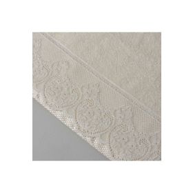 Linens Lace Ekru Yüz Havlusu