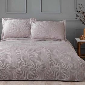 Linens Leaf Vizon Çift Kişilik Yatak Örtüsü Seti