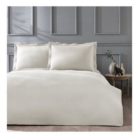 Linens Mist Kahve Çift Kişilik Yatak Örtüsü Seti