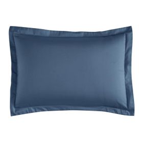 Linens Mix Match İndigo Pamuk Saten 2'li Volanlı Yastık Kılıfı Seti