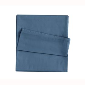 Linens Mix Match Pamuk Saten indigo King Size Çarşaf