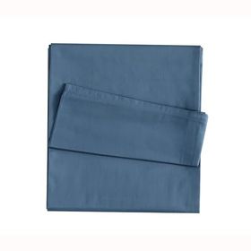 Linens Mix Match Pamuk Saten indigo King Size Çarşaf