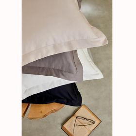 Linens Mix Match Taş Pamuk Saten 2'li Volanlı Yastık Kılıfı Seti