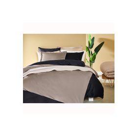 Linens Mix Match Taş Pamuk Saten Çift Kişilik Nevresim Kılıfı