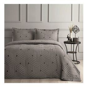 Linens Vita Gri Çift Kişilik Yatak Örtüsü