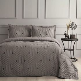 Linens Vita Gri Çift Kişilik Yatak Örtüsü