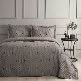 Linens Vita Gri Çift Kişilik Yatak Örtüsü
