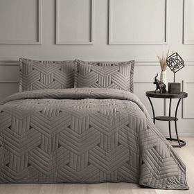 Linens Vita Gri Çift Kişilik Yatak Örtüsü