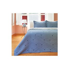 Linens Vita Mavi Çift Kişilik Yatak Örtüsü Seti
