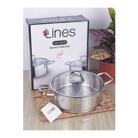 Lines Gold Silver No 24 Basık Tencere