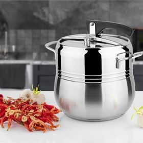 Lines K.701509 Premium Silver Metal Kulp 6 l Çelik Düdüklü Tencere