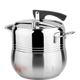 Lines K.701516 Metal Kulp 10 l Premium Silver Çelik Düdüklü Tencere