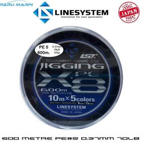 Linesystem Jigging X8 İp PE 5.0 0.37 mm 70 lb 600 mt Misina