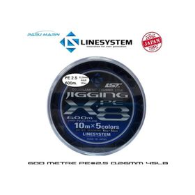 Linesystem Jigging X8 PE 2.5 0.26 mm 45 lb 600 mt İp Misina