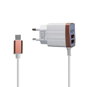 Link Tech C502 Safe Dahili Çift Çıkışlı Micro Usb Akıllı Şarj