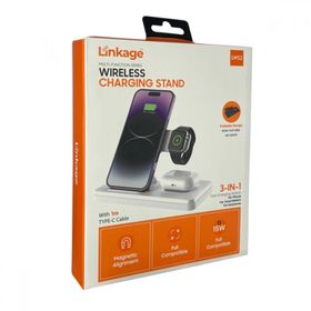 Linkage L-WS2 Type-C 15W 3-In-1 Wireless Magnetic Magsafe Şarj Standı