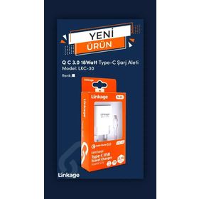 Linkage LKC-30 3.1 A Çıkış 18 W 3.0 Quik Charge Type-C USB Şarj Cihazı