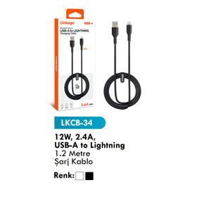 Linkage LKCB-3 12W 2.4A USB-A to Lightning 1.2 mt Şarj Kablo