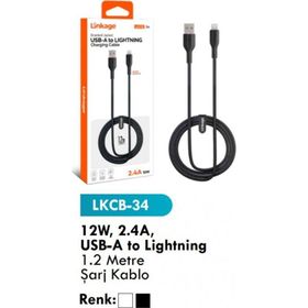 Linkage LKCB-34 12W 2.4A USB-A to Lightning 1.2 mt Şarj Kablo