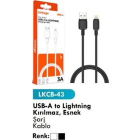 Linkage LKCB-43 USB-A to Lightning Kırılmaz Esnek Şarj Kablo