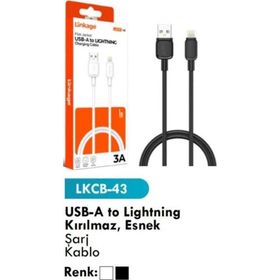 Linkage LKCB-43 USB-A to Lightning Kırılmaz Esnek Şarj Kablo
