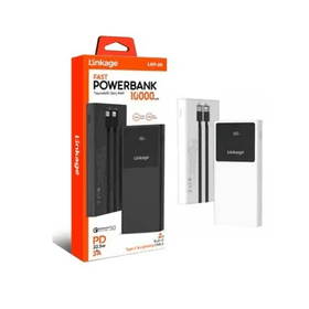Linkage LKP-24 PD 22.5 W 10000mAh 1XUSB Dahili Type-C Lihgtning Kablo LCD Güç Götergeli Powerbank