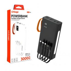 Linkage LKP-44 30000 mAh 4x USB LCD Ekran Dahili Mikro Type-C Lightning Powerbank