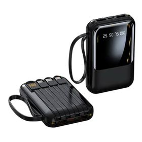 Linkage LKP-53 10.000 mAh USB-A Dahili Type-C Mikro Lightning Kablolu LCD Taşınabilir Powerbank