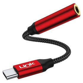 Linktech A195 Type-C 3.5 mm Jack Kırmızı Kulaklık Dönüştürücü