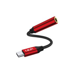 Linktech A195 Type-C 3.5 mm Jack Kırmızı Kulaklık Dönüştürücü