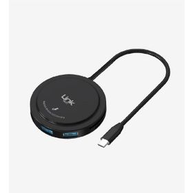 Linktech A200 Premium 7si1 Arada Kablosuz Şarj Pedi USB-C HUB ve Kart Okuyucu