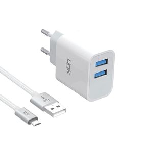 Linktech C203 Safe Micro USB 10W Dual Hızlı Şarj Aleti