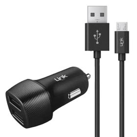 Linktech C491 2.4A 2X USB Araç Şarj Aleti ve Micro USB Kablo Set