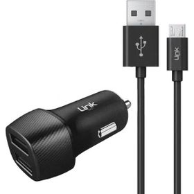 Linktech C491 2.4A 2X USB Araç Şarj Aleti ve Micro USB Kablo Set