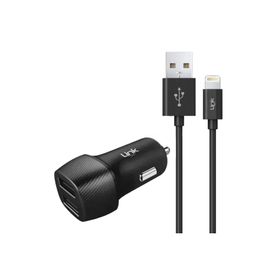 Linktech C492 2.4A 2x USB Araç Şarj Aleti ve Lightning USB Kablo Set