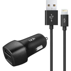 Linktech C492 2.4A 2x USB Araç Şarj Aleti ve Lightning USB Kablo Set