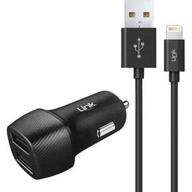 Linktech C492 2.4A 2x USB Araç Şarj Aleti ve Lightning USB Kablo Set