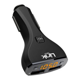 Linktech Car G6 Siyah 2.4A Çift USB Çıkış FM Transmitter LCD Ekran